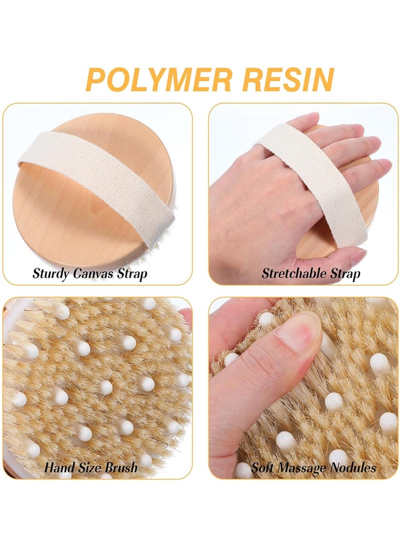 Loquat 1Pcs Dry and Bath Body Brush, Reduce Cellulite, Dry Brush for Cellulite and Lymphatic Drainage, Exfoliating Brush with Soft Massage Nodules,Shower Brush Body Scrubber - Image 3