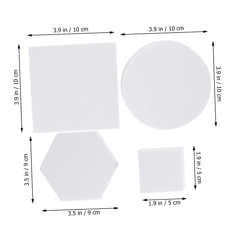 White Photo Cube Props Set Of 4 Lightweight Durable Easy Clean Decorative Photography Accessories For Indoor Outdoor Use - Image 3