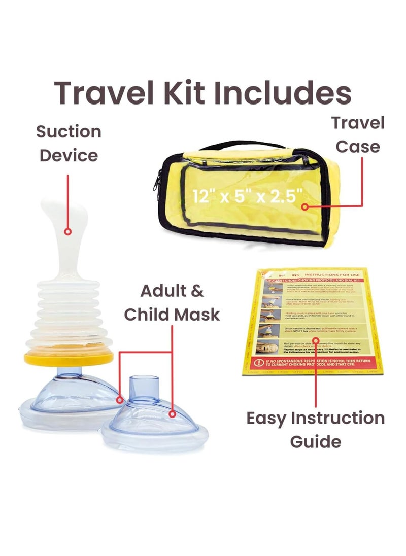 Excefore Portable Suction Rescue Device, First Aid Kit for Kids and Adults, Portable Airway Suction Device for Children and Adults, Portable Choking Rescue Device, Anti Choking Device  - Image 4