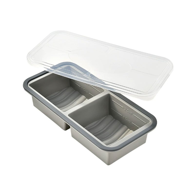 Silicone Food Storage Containers with Microwave Safe Design - Modern and Practical