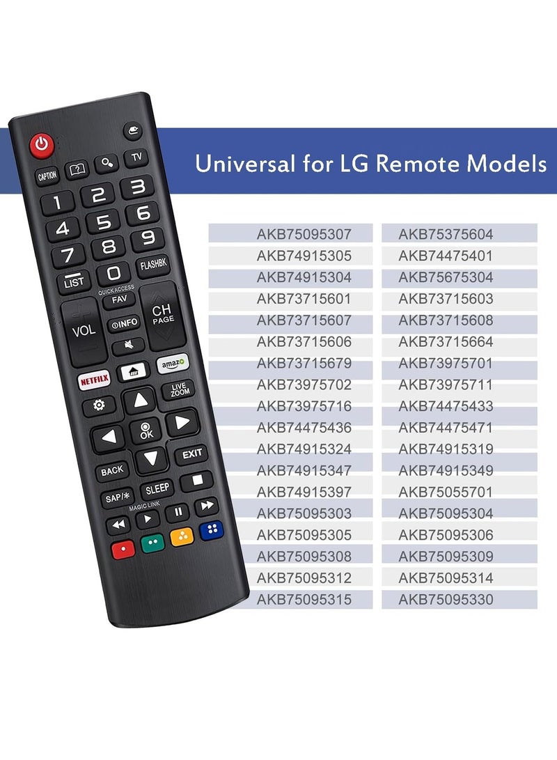 ELTRAZONE Universal Replacement Remote Control Fit for LG Smart TV All Models LCD LED 3D HDTV AKB75095307 AKB74915305 AKB75375604 with battery - Image 3