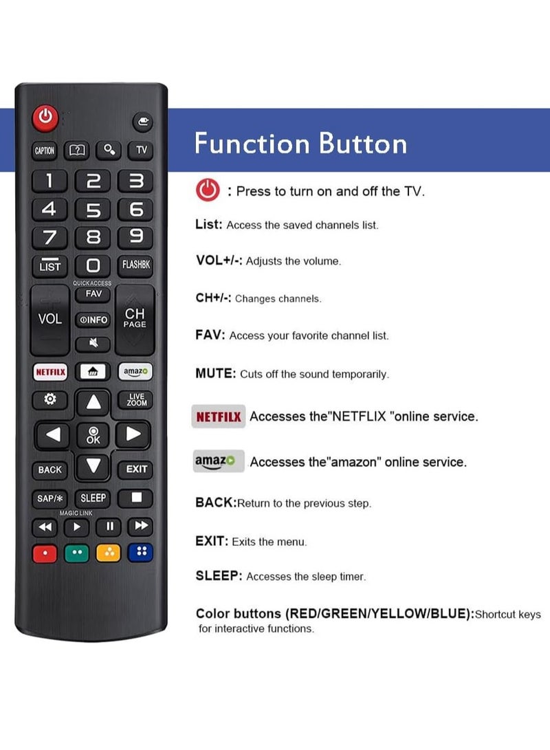 ELTRAZONE Universal Replacement Remote Control Fit for LG Smart TV All Models LCD LED 3D HDTV AKB75095307 AKB74915305 AKB75375604 with battery - Image 5