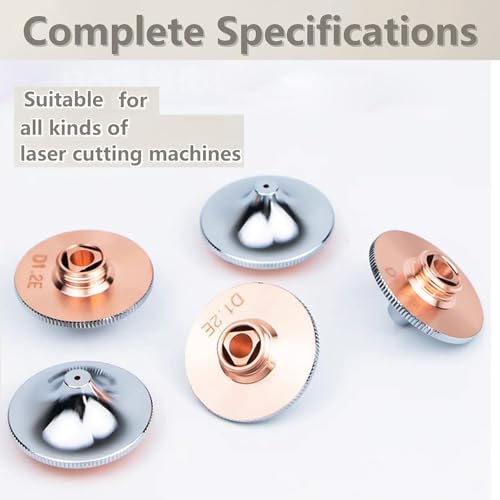YumiDaya Laser Cutting Nozzle 5 Pcs,for Fiber Laser Cutting Head Dia.28mm High Speed Fiber, Laser Nozzle Double Layer D28 H15 M11 Caliber (D1.2E*5PCS) - Image 5