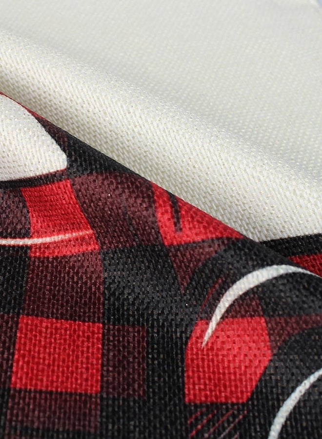 Tersely Christmas Decorations, Merry Christmas Throw Pillow Covers 18 x 18 Inches Set of 4 -Christmas Cushions Covers Neutral -Xmas Series Cushion Cover Case Pillow Zippered Square Pillowcase (Retro Red Plaid Reindeer Car) - Image 4