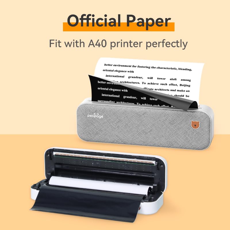PeriPeri PeriPage A4 Transfer Paper Fade-less, Ink-less Long-term Print For Print Documents With PeriPage A40 Printer. (Set of 2 Rolls. A4 Transfer Paper) - Image 4