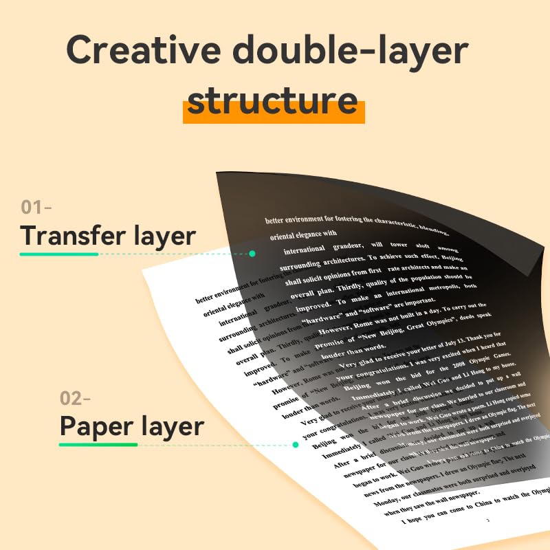 PeriPeri PeriPage A4 Transfer Paper Fade-less, Ink-less Long-term Print For Print Documents With PeriPage A40 Printer. (Set of 2 Rolls. A4 Transfer Paper) - Image 3