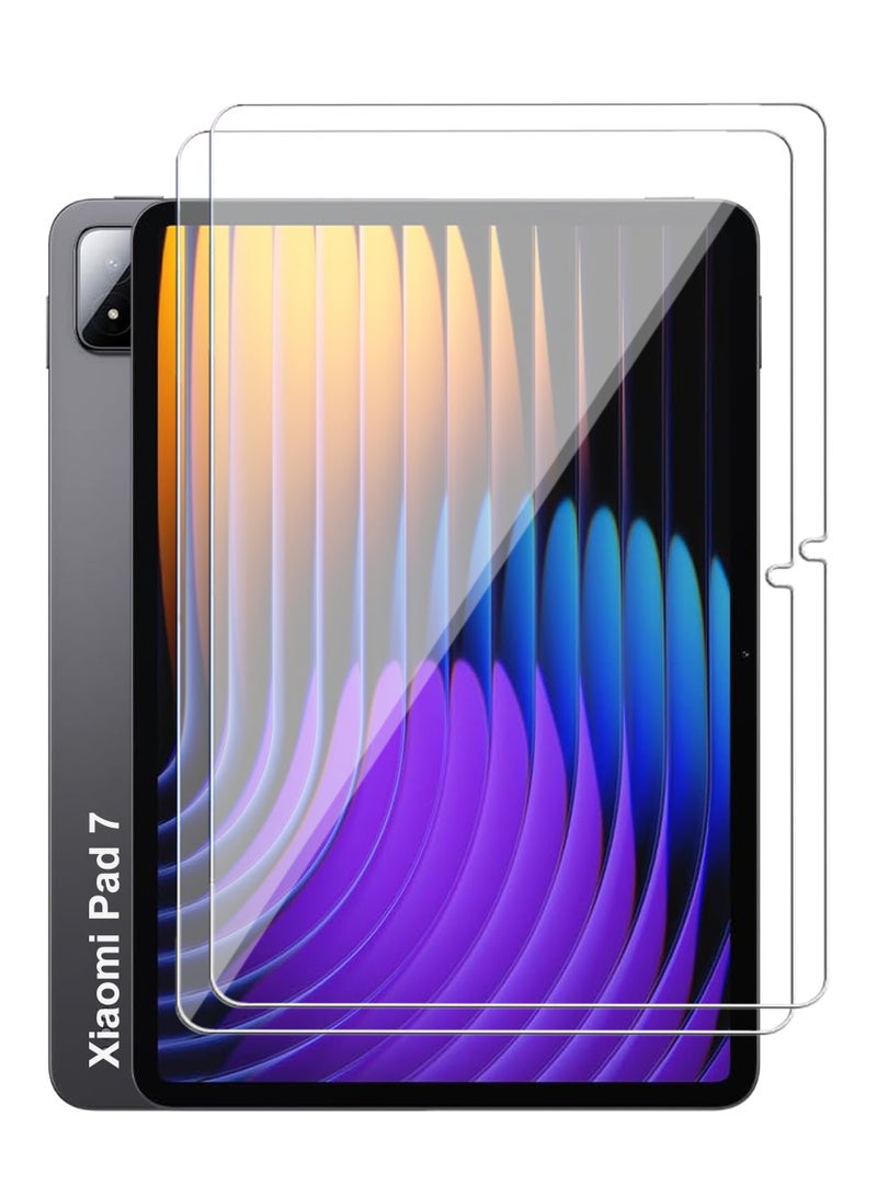 REWO Xiaomi Pad 7 Screen Protector 2-Pack,HD Clarity Tempered Glass Screen Protector Film Scratch Resistant Bubble Free, High Transparency, Delicate Touch Screen Protector For Xiaomi Pad 7 - Image 1
