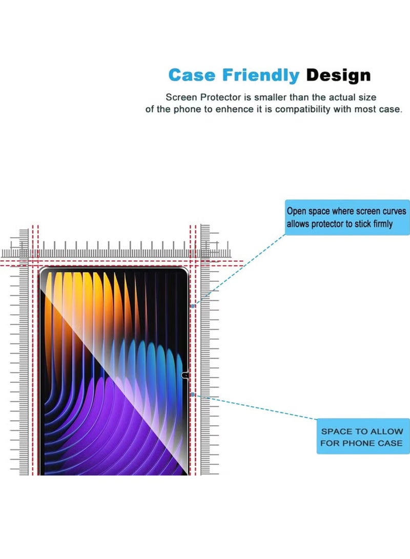 REWO Xiaomi Pad 7 Screen Protector 2-Pack,HD Clarity Tempered Glass Screen Protector Film Scratch Resistant Bubble Free, High Transparency, Delicate Touch Screen Protector For Xiaomi Pad 7 - Image 3