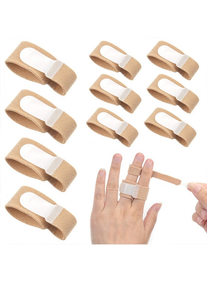 10Pcs Finger Splints, Medically Approved Finger Tape Finger Buddy Wraps for Mallet Fingers Curled Finger Broken Finger,Finger Brace Straps for Osteoarthritis Finger Joint - Image 1