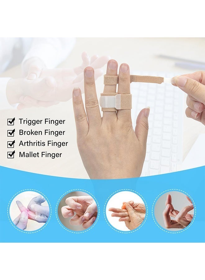 10Pcs Finger Splints, Medically Approved Finger Tape Finger Buddy Wraps for Mallet Fingers Curled Finger Broken Finger,Finger Brace Straps for Osteoarthritis Finger Joint - Image 5