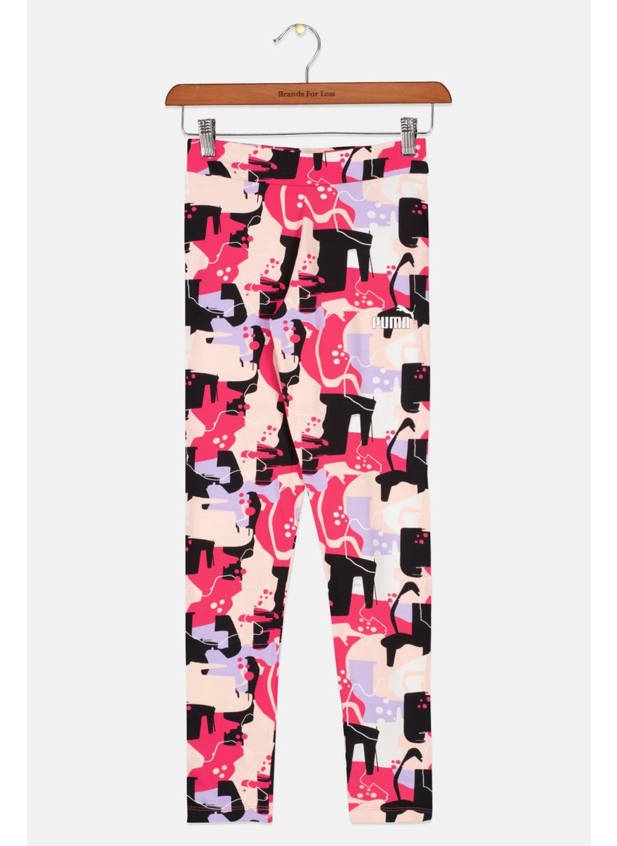 PUMA Kids Girl Sportwear Fit Outdoor Legging, Pink Combo  - Image 1