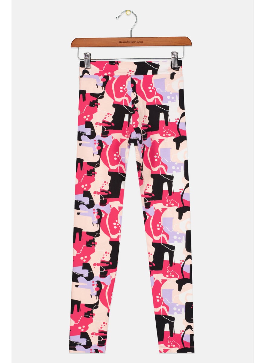 PUMA Kids Girl Sportwear Fit Outdoor Legging, Pink Combo  - Image 2