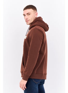 MEMBERS ONLY Men Hooded Long Sleeve Brand Logo Sweatshirt, Dark Brown  - Image 2