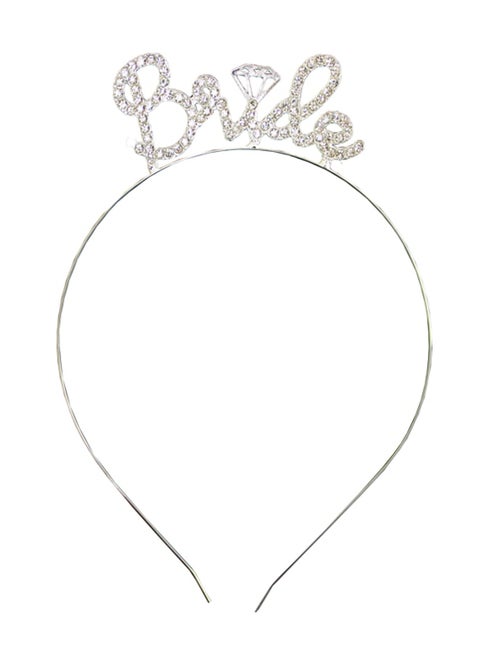 Bride Silver Metal Tiara - An Elegant Crown for the Bride