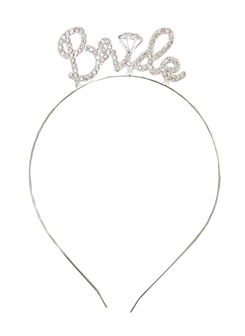 Bride Silver Metal Tiara - An Elegant Crown for the Bride