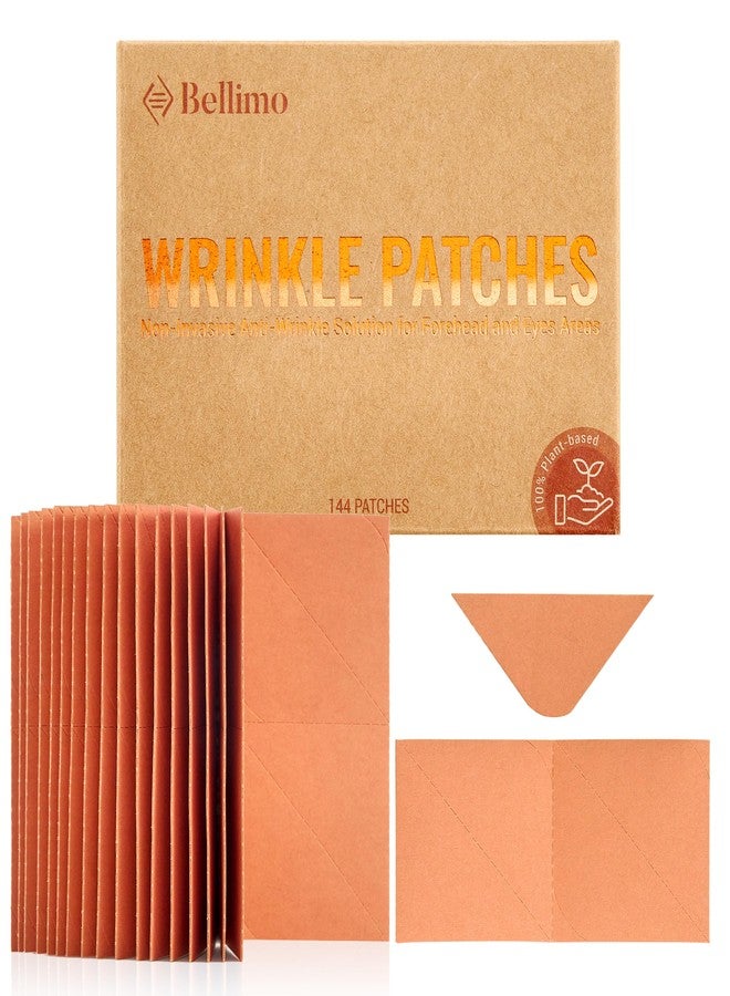 HUGROSE Forehead Wrinkle Patches Overnight, 144 Count Anti Wrinkle Patches for Smooth & Soften Horizontal & Eleven Lines, Natural Facial Patches, Safe & Effective, with Thick Kraft Paper and Self-Sealing Bag - Image 1