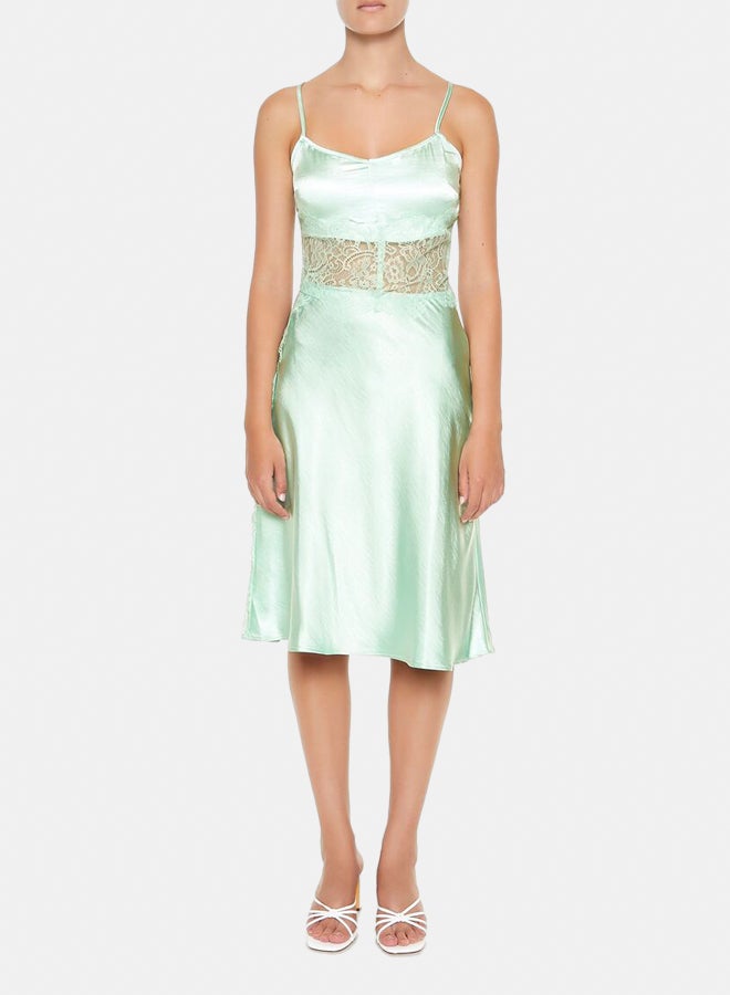 FOREVER 21 تنورة ميدي ساتان - Image 1