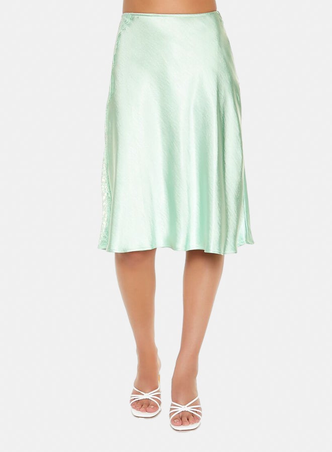 FOREVER 21 تنورة ميدي ساتان - Image 2