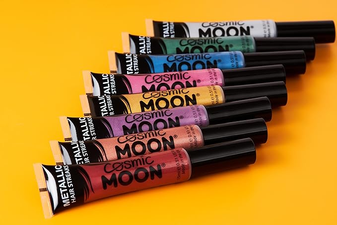 Metallic Hair Colour Streaks Cosmic Moon 15ml Green Temorary Wash Out Hair Dye