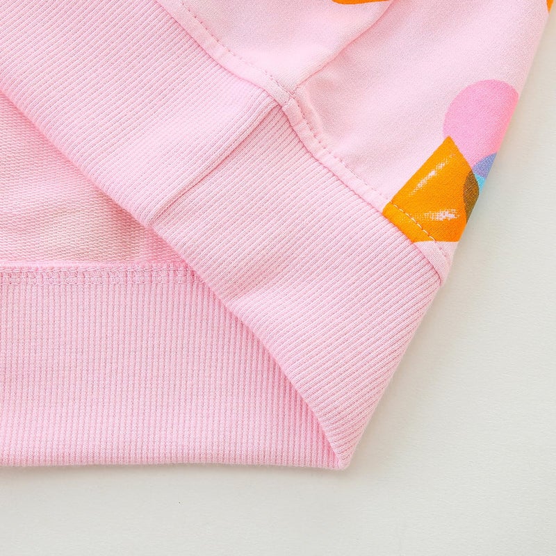 Bumeex Toddler Girl's Sweatshirts Clothes Outfits Cotton Cute Fall Winter Spring Long Sleeve Shirt Casual Fashion Crewneck Pullover Tops Clothing for Daily School Playwear Pink Ice Creams 3t - Image 5