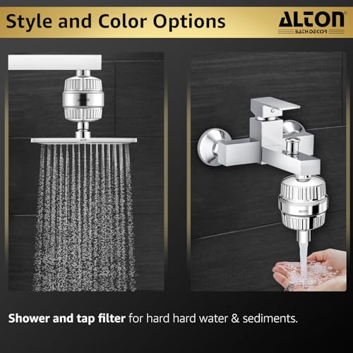 ALTON FLT40110, 15-Stage Shower and Tap Filter for Hard Water | Water Softener for Bathroom | Hard Water Filter | White - Image 2