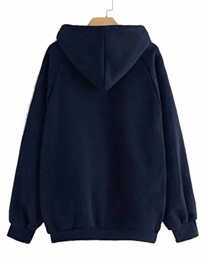 JUNEBERRY Women's Fleece Hooded Sweatshirt (Jb_W02_Navy_XXL_Navy_2XL) - Image 3