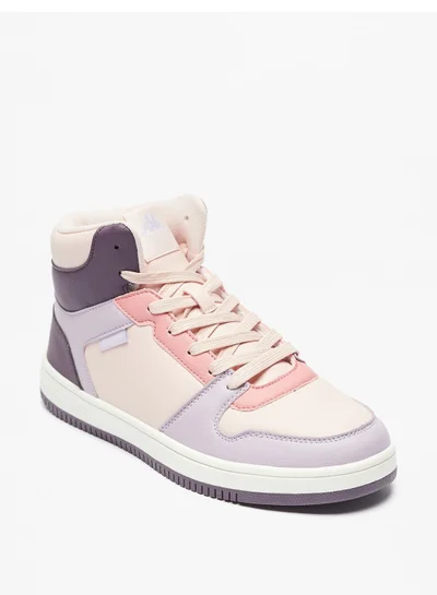 Kappa Womens Colourblock Lace Up High Top Sneakers