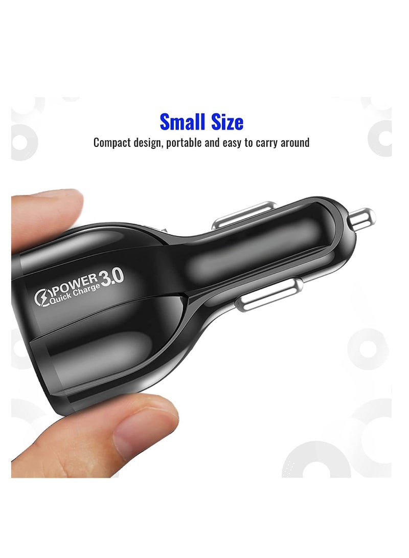 MUNTAQI USB Car Charger - Multi-Protection, Blue LED Light, 58W 5 Ports with Quick Charge 3.0 Cigarette Adapter Fast For Smart Phones, iPhones, Tablets, Power Banks, iOS and Android - Image 2