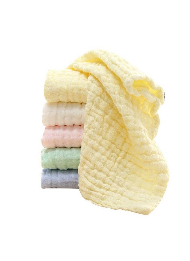 Yookidoo Yookidoo Organic Muslin Cotton Baby Washcloths Extra Soft & Absorbent Face Towel Handkerchief/Hankies Reusable Napkins for Infants Toddlers Pack of 5  - Image 1