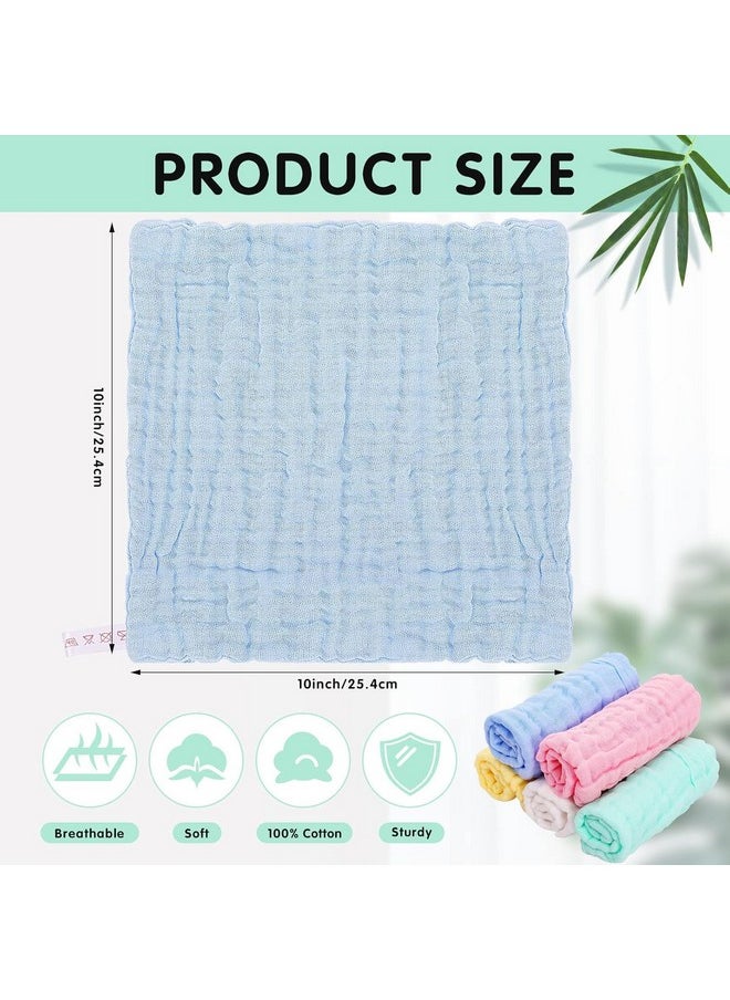Yookidoo Yookidoo Organic Muslin Cotton Baby Washcloths Extra Soft & Absorbent Face Towel Handkerchief/Hankies Reusable Napkins for Infants Toddlers Pack of 5  - Image 2