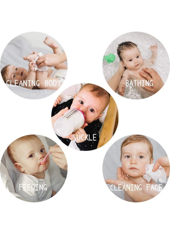 Yookidoo Yookidoo Organic Muslin Cotton Baby Washcloths Extra Soft & Absorbent Face Towel Handkerchief/Hankies Reusable Napkins for Infants Toddlers Pack of 5  - Image 5
