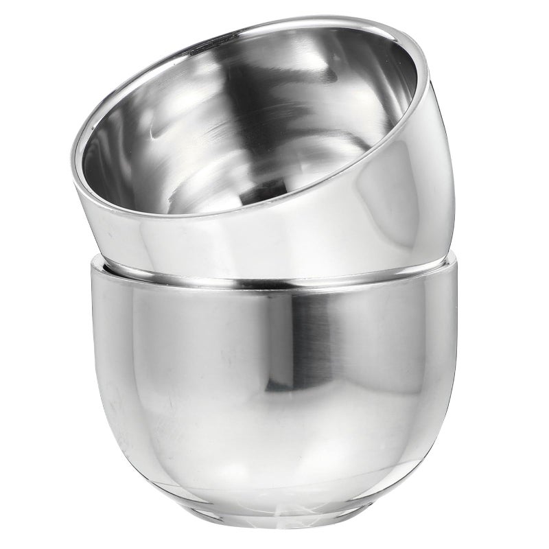 Stainless Steel Shaving Cream Bowl With Soap Cup For Home And Barber Use - Image 2