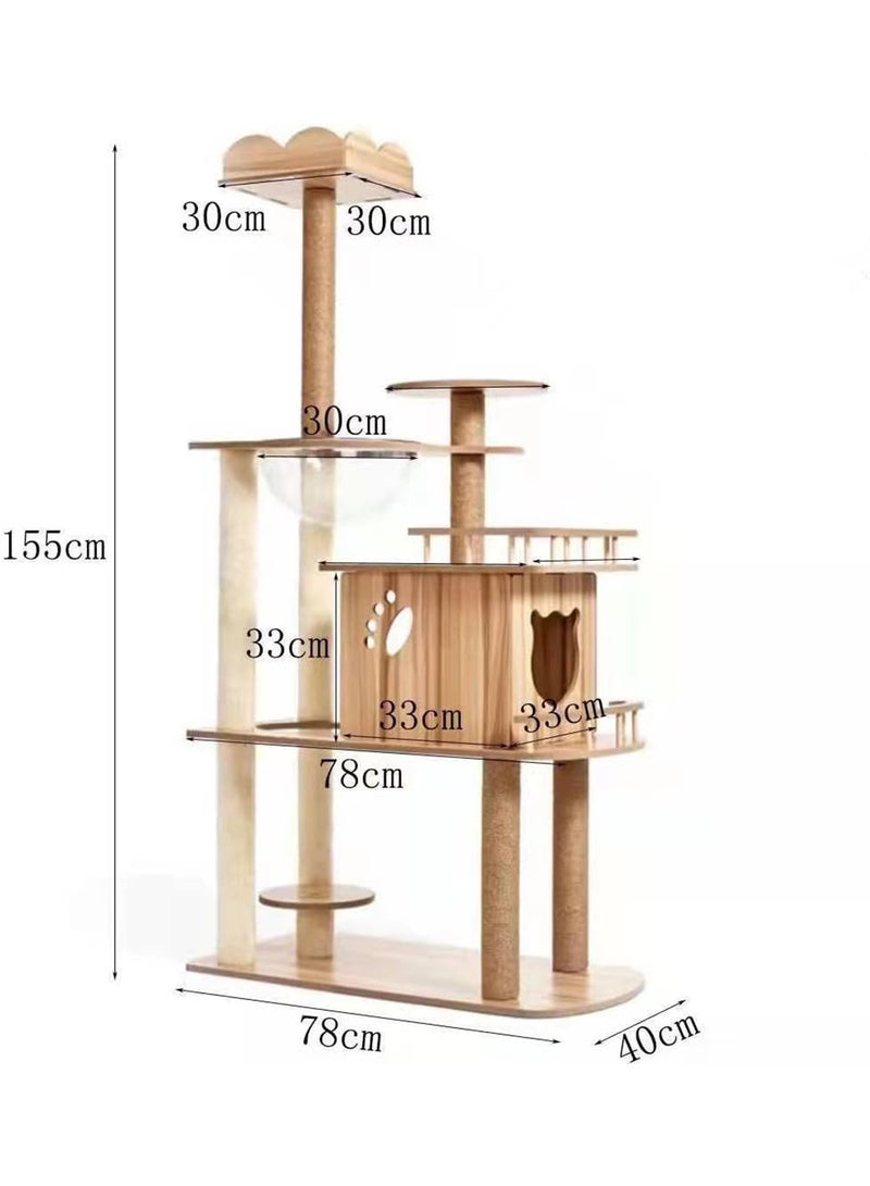 MONOGUE Cat Tree with Sisal Scratching Posts Cat Play House and Rest Place Tower for Cats - Image 3