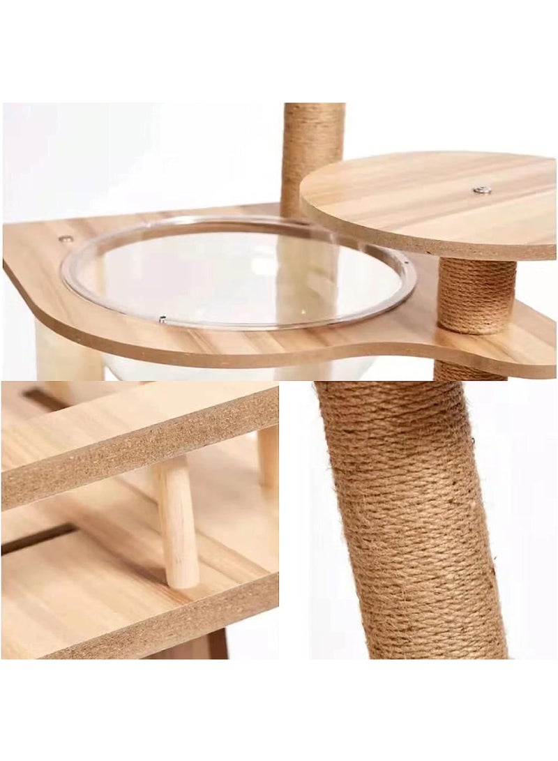 MONOGUE Cat Tree with Sisal Scratching Posts Cat Play House and Rest Place Tower for Cats - Image 5