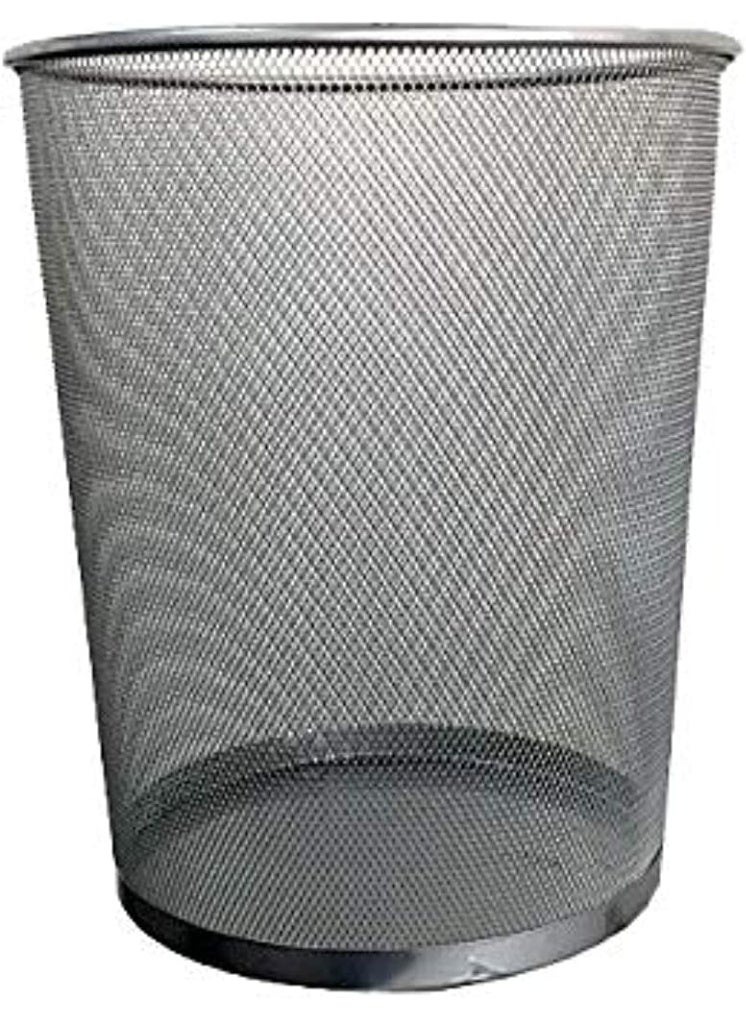 Large Metal Mesh Waste Bin with Durable Modern Open Mesh Design for Offices Homes Workspaces and Commercial Use Offering Excellent Ventilation and Easy Daily Cleaning - Image 1
