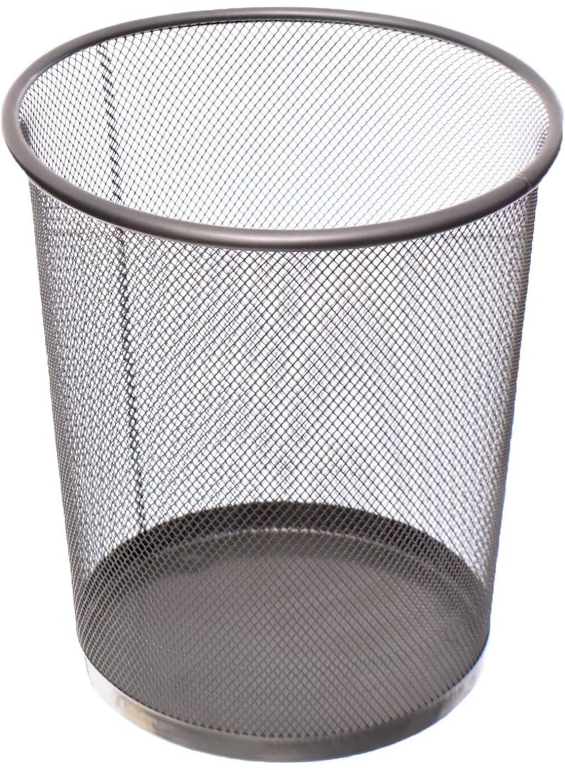 Large Metal Mesh Waste Bin with Durable Modern Open Mesh Design for Offices Homes Workspaces and Commercial Use Offering Excellent Ventilation and Easy Daily Cleaning - Image 2