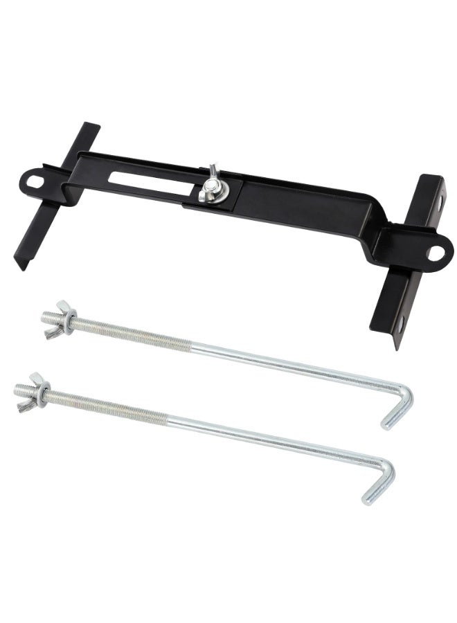 Car Battery Hold Down Kit with Adjustable Crossbar and 11-inch J-Bolts, High-Strength Rust-Resistant - Image 1