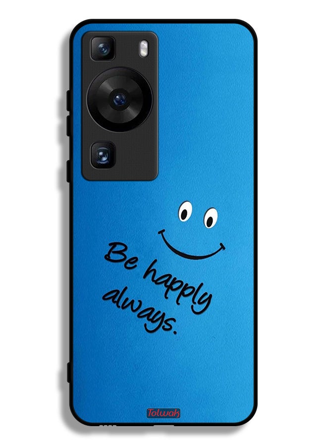 Tolwak Huawei P60 Pro Protective Case Cover Be Happy Always - Image 1