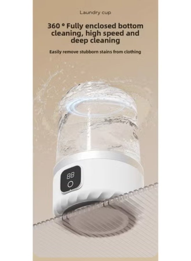 BlueFire Cordless Rechargeable Mini Washing Machine | Portable 1L Laundry Cup with Digital Display & One-Touch Control | Cordless Washer for Underwear, Socks, Bras & Baby Clothes | Ultra-Quiet Gentle Cleaning | Eco-Friendly Travel & Dorm Laundry Solution - Image 4
