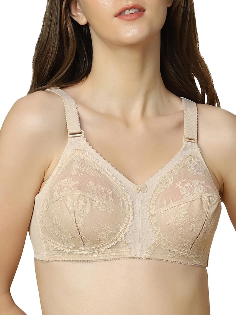 Triumph International Women's Non Padded | Wireless | Doreen 36D Skin | Full-Coverage Big Cup Bra | Pack of 1 - Image 1