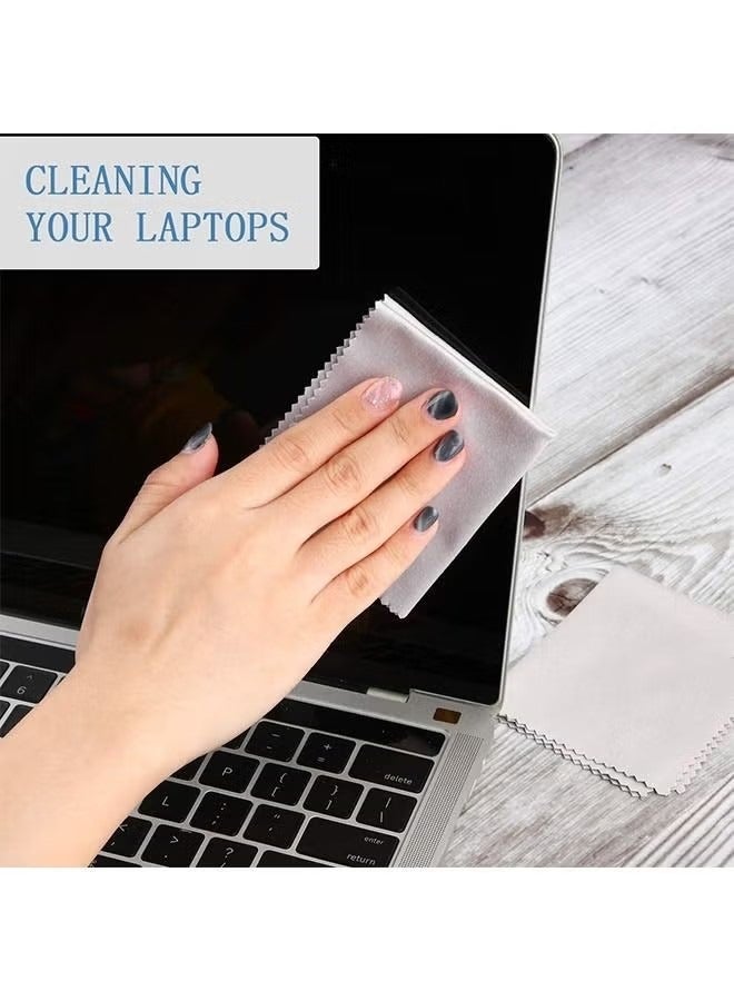 JS 10-Piece Microfiber Eyeglass Cloths for Cleaning Lenses, Screens, Cameras, Cell Phone, LCD TV Screens, Tablets,Grey and Black - Image 4