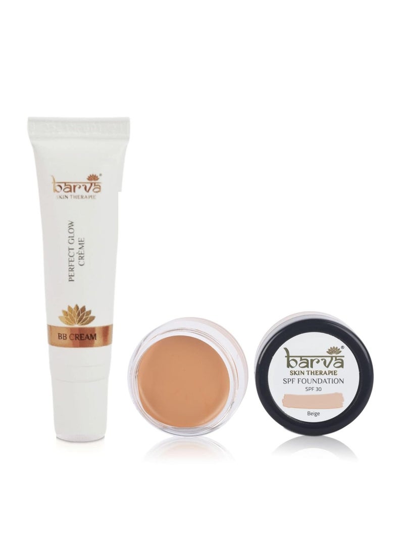 Barva Perfect Glow Creme Long Lasting 10ml Lightweight BB Cream And Foundation Combo Pack OF 2 - Image 1