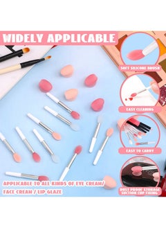 Eaasty 30 Pcs Silicone Lip Brush With Cover Lipstick Applicator Brushes Silicone Lipstick Brush Reusable Lip Applicator Silicone Makeup Applicator Lip Makeup Brush For Applying Cream Or Eyeshadow3 Colors  - Image 2