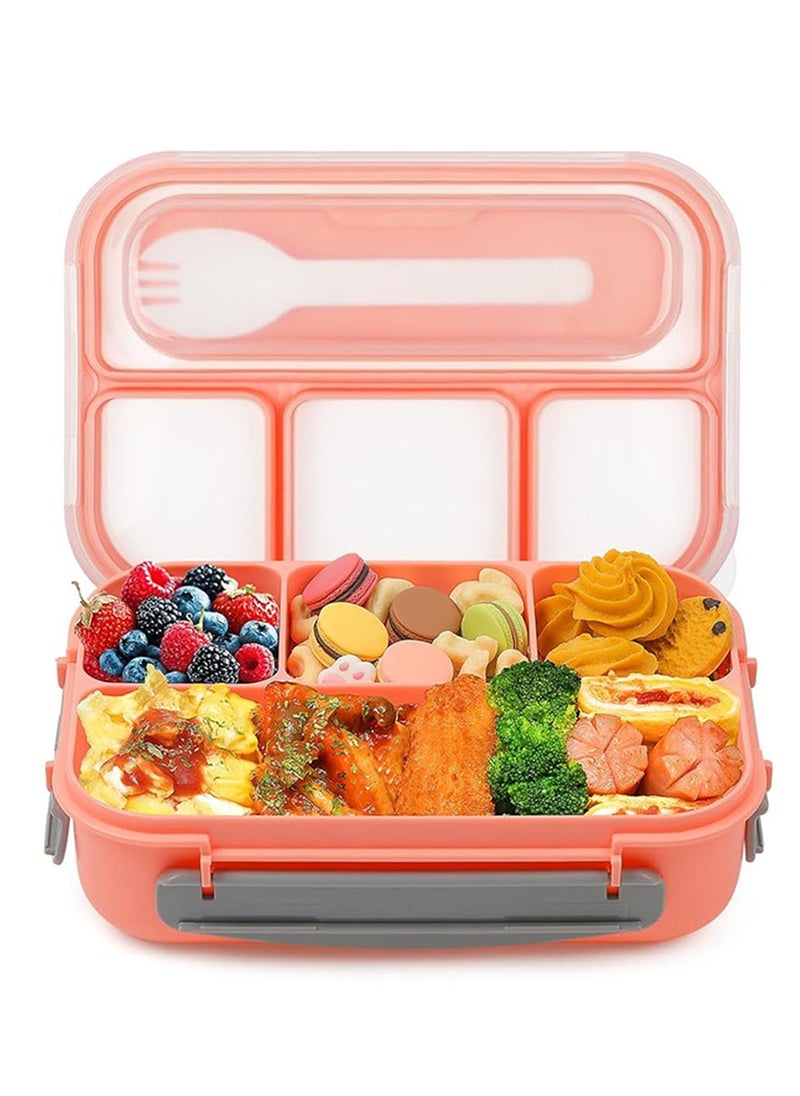 Generic 1300ml Leak-Proof Bento Lunch Box with 4 Compartments, Microwave & Dishwasher Safe, BPA-Free, for Kids & Adults Use at School, Office, Travel  - Image 1