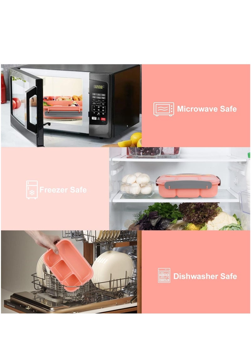 Generic 1300ml Leak-Proof Bento Lunch Box with 4 Compartments, Microwave & Dishwasher Safe, BPA-Free, for Kids & Adults Use at School, Office, Travel  - Image 4