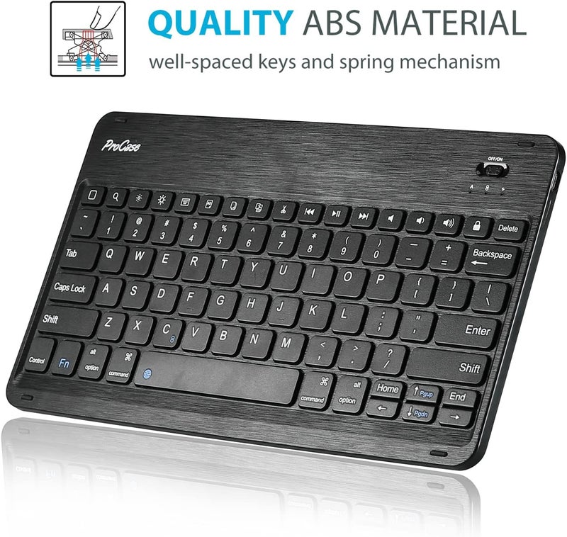 Procases Keyboard Case For Surface Pro 9 (2022) / Pro 8 (2021) 13" Tablet, Slim Light Smart Cover With Magnetically Detachable Wireless Keyboard -Black - Image 4