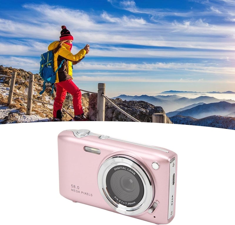 Zunate 16X Zoom Digital Camera, 58MP 4K HD 2.88 Inch Screen Fixed Macro Timed Photography Video Camera, Supports Timer Beauty Mode, Smile Recognition, for Night Time, Sports, - Image 2