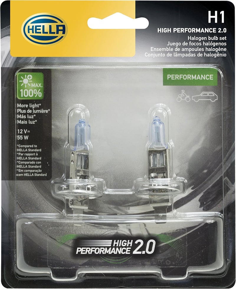 HELLA H1 2.0TB High Performance Bulb Set, 12V, 55W, 2 Pack - Image 5