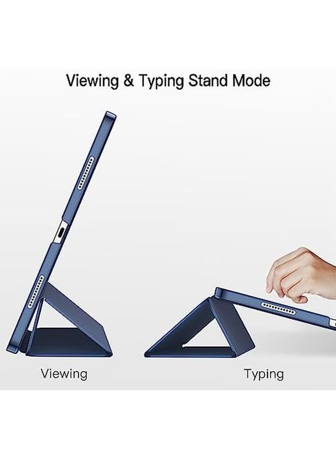 جي تيك حافظة لجهاز ايباد برو 12.9 انش الجيل السادس والخامس موديل 2022 2021 مع حامل رفيع وغطاء خلفي صلب ذكي مع خاصية الاستيقاظ التلقائي باللون الأزرق الداكن - Image 5