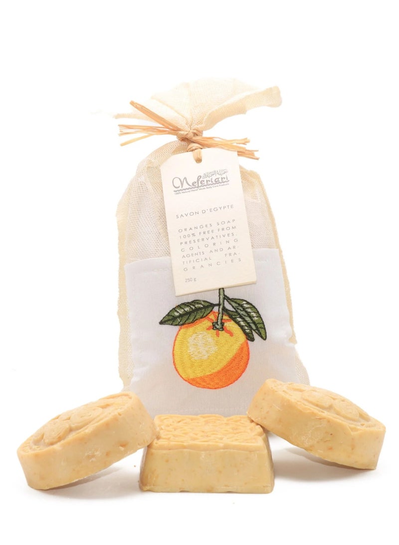 نيفيرتاري صابون زيت الزيتون وقشر البرتقال من نفرتاري - 3 قطع 250 جم